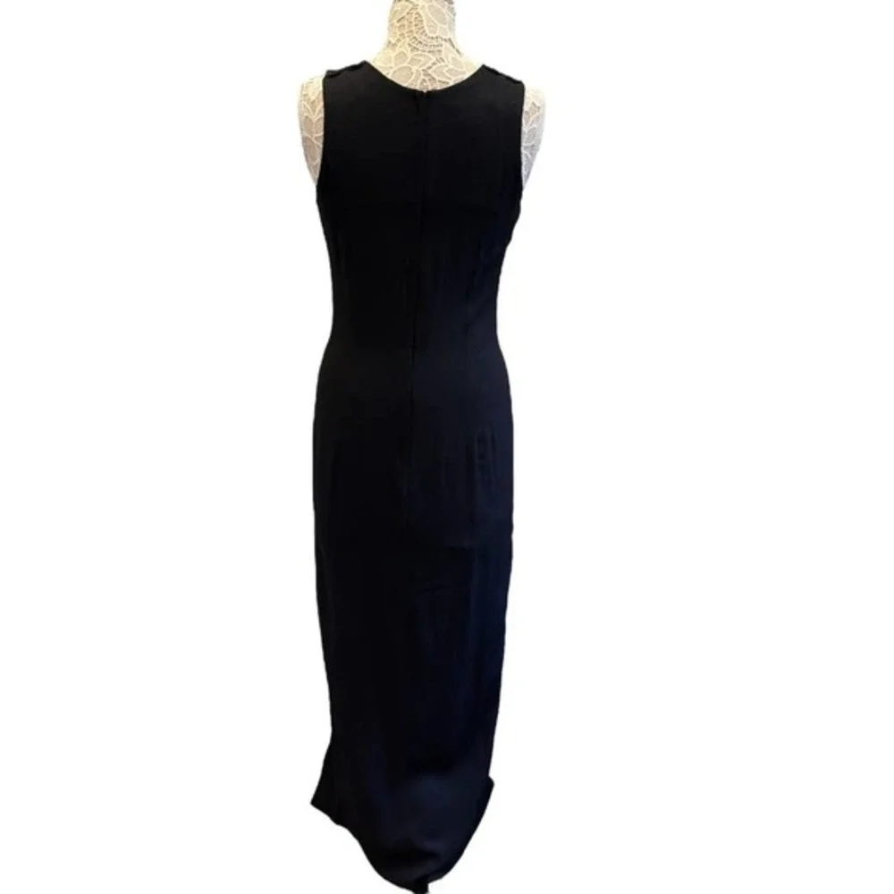 Vintage Jessica McClintock Gunne Sax Black Lace Detail Long Dress Size 11/12 - Picture 4 of 9